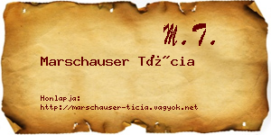 Marschauser Tícia névjegykártya